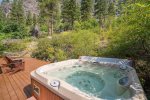 This private hot tub is a great place to unwind after a day of fun-filled outdoor activities